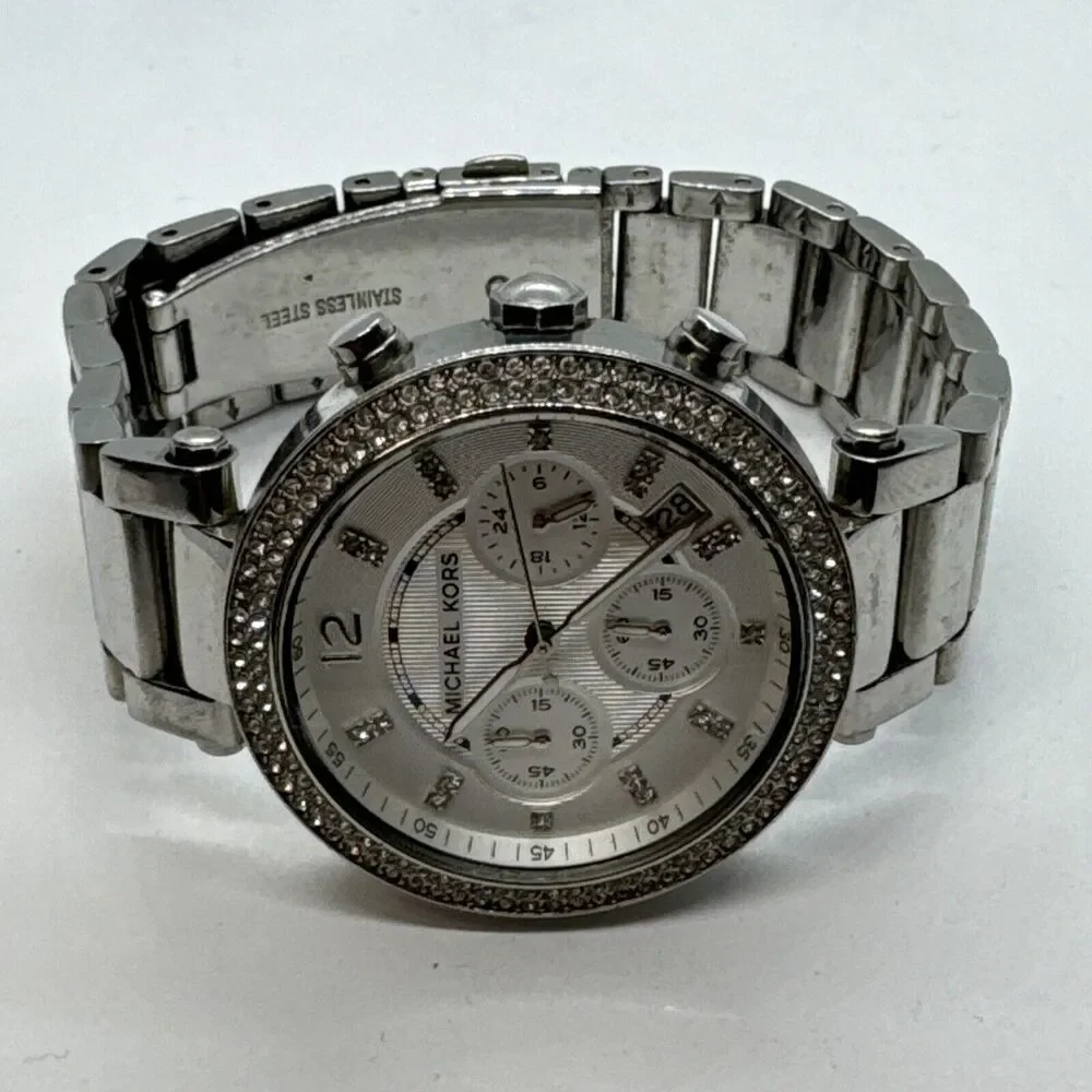 Michael Kors MK5353 Womens Silver Stainless Steel Analog Dial Wrist Watch JNA406